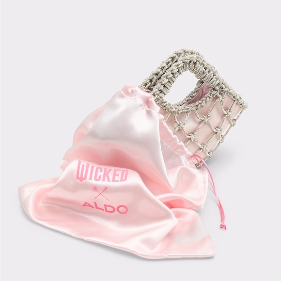 Aldo WICKED Silver Mesh Glamorousgal Women's Bag - Picture 1 of 8